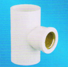 宏嶽PVC_U給水管材管件（白色、灰色)__90°銅内絲三通
